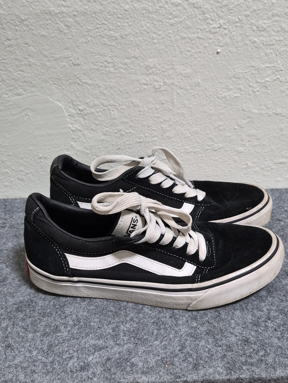 Vans Black and White Old Skool Low Top Sneakers